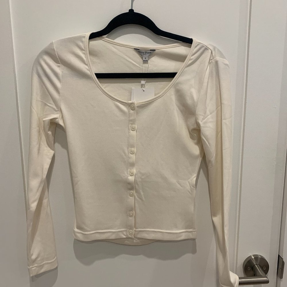 NWT Petite Studio Ava Jersey Top Sz XS